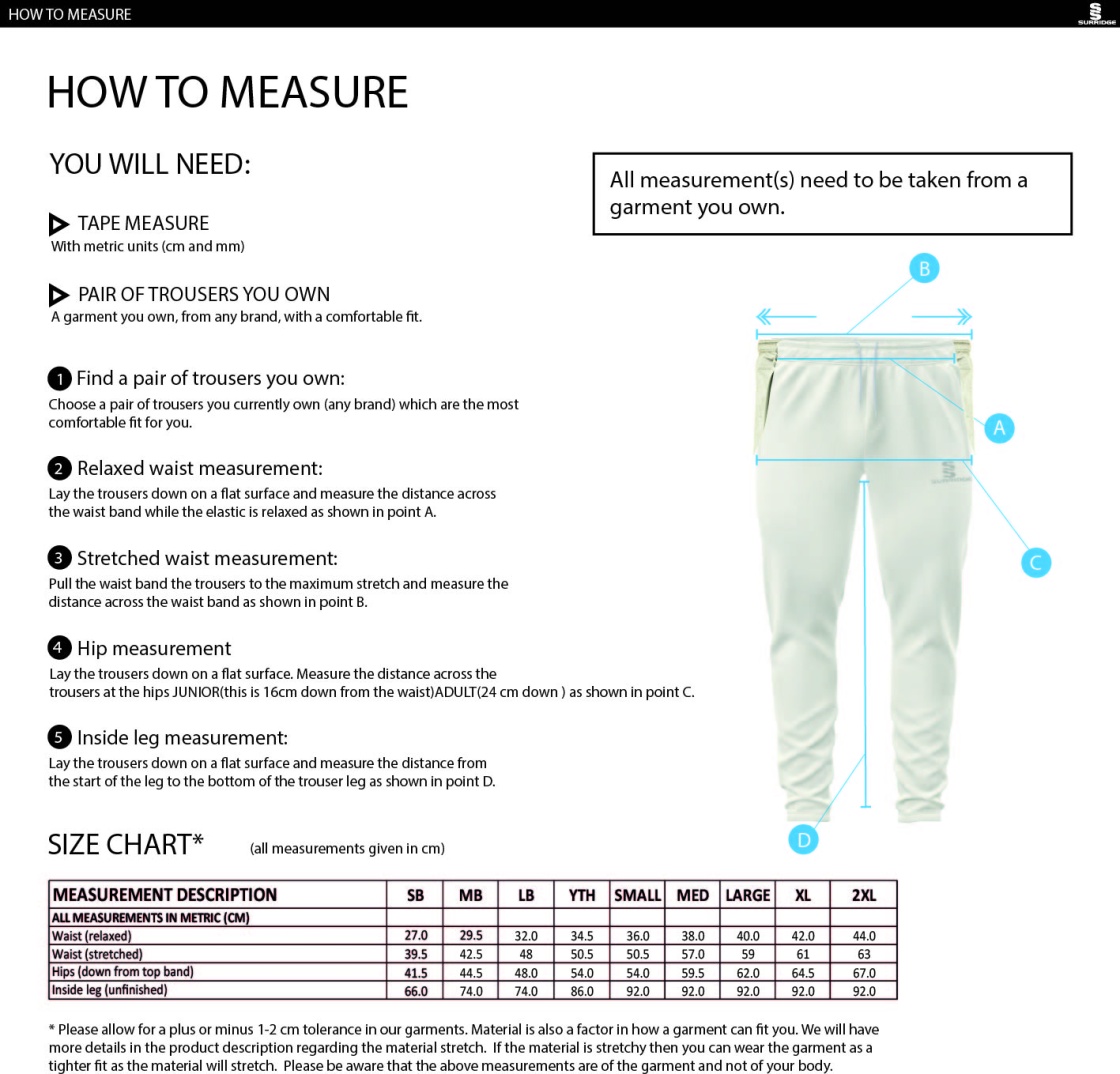 Flemish Giants - Ergo Playing Pant - Size Guide