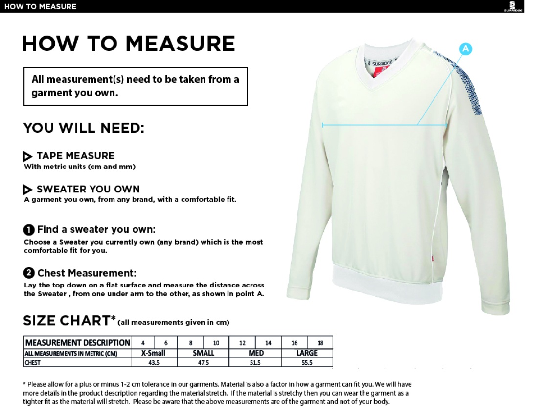 Flemish Giants - Blast Long Sleeve Sweater Womens - Size Guide